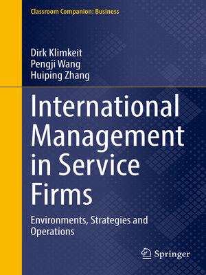 cover image of International Management in Service Firms